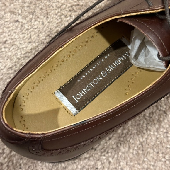 Johnston & Murphy Brown Leather Moc Toe Oxford Shoes - Size 8.5 Men’s - New - Picture 7 of 8